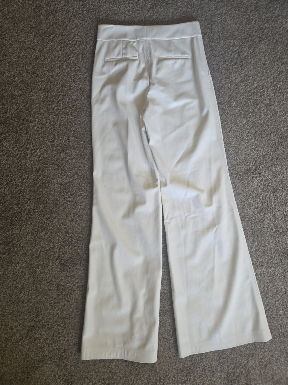 Alice + Olivia Cream Wide-Leg Trousers - Picture 9 of 11